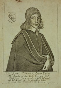 Portrait of Nicholas Culpeper from A Physical Directory, or a Translation of the London Dispensatory, engraved by Thomas Cross by English School
